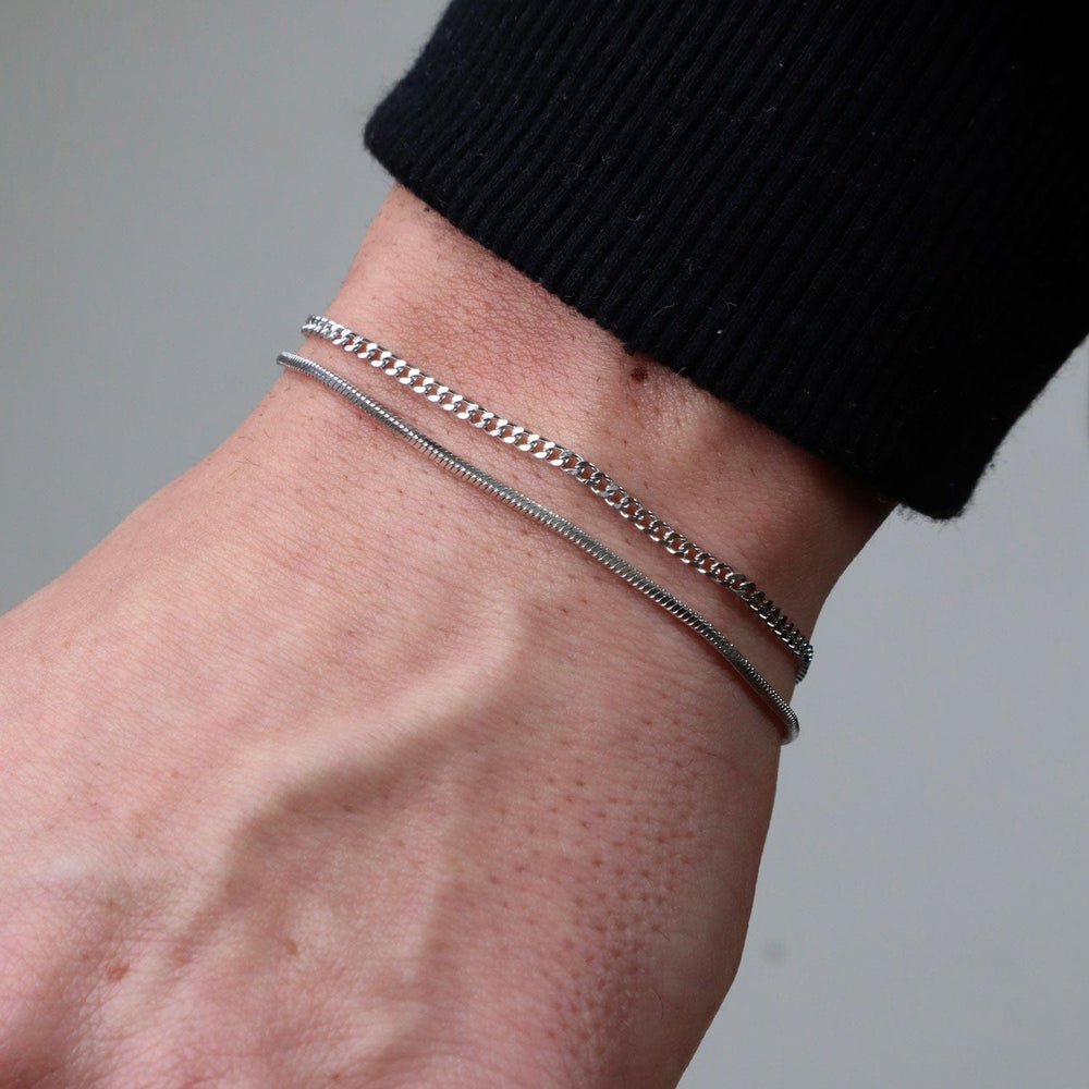 Micro Cuban + Snake Stack | Premium Bracelet | GASPER.CO