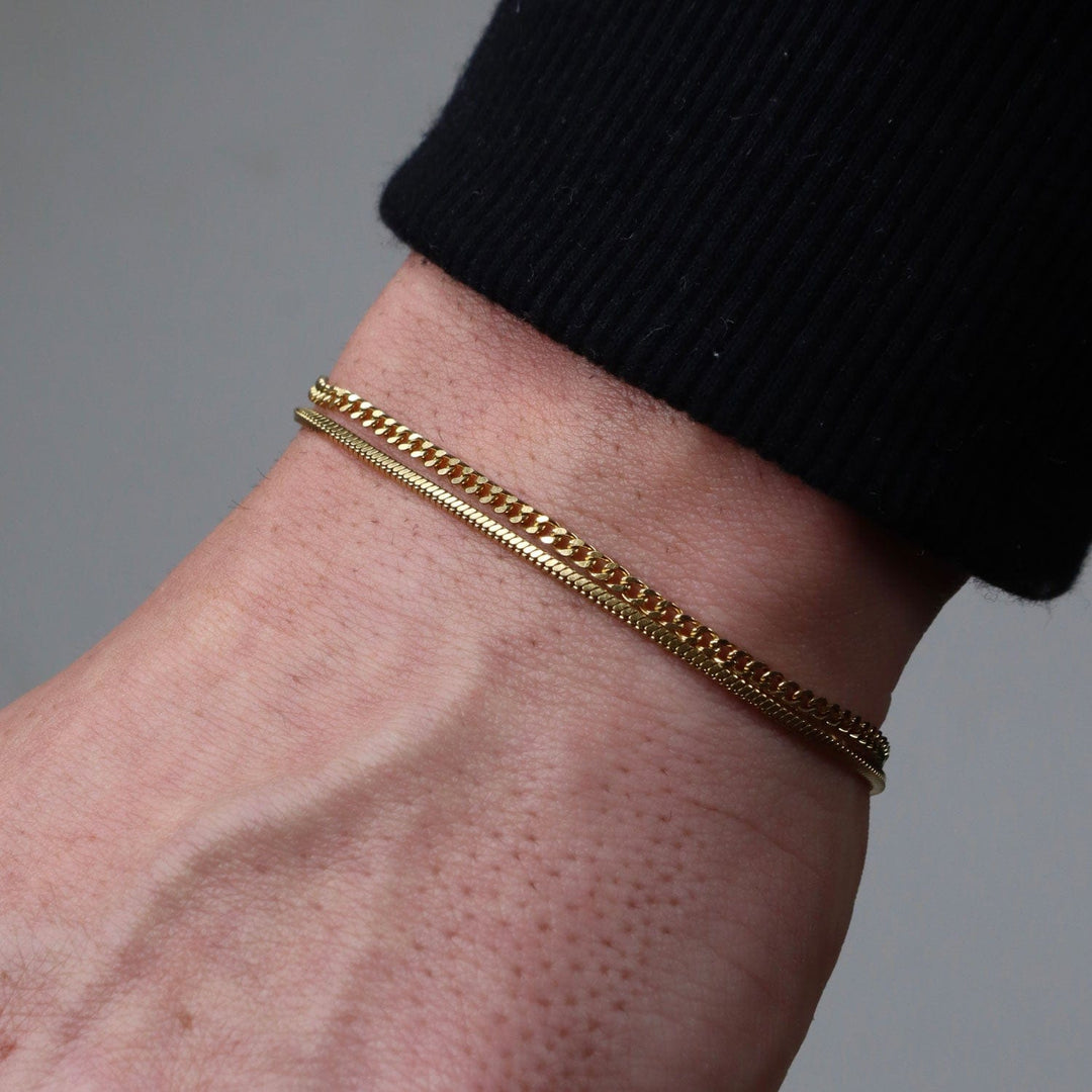 Micro Cuban + Snake Stack | Premium Bracelet | GASPER.CO
