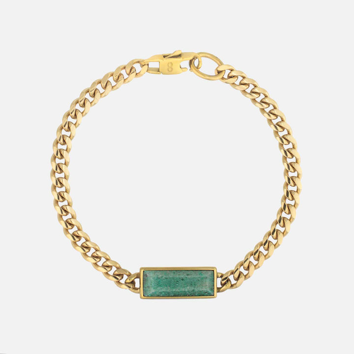 Fusion Cuban Bracelet - Aventurine