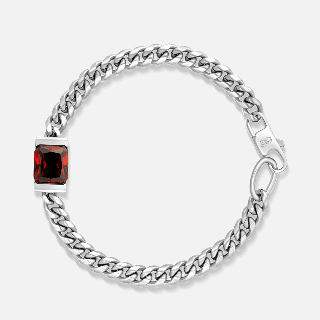 Chip Bracelet - Red Garnet
