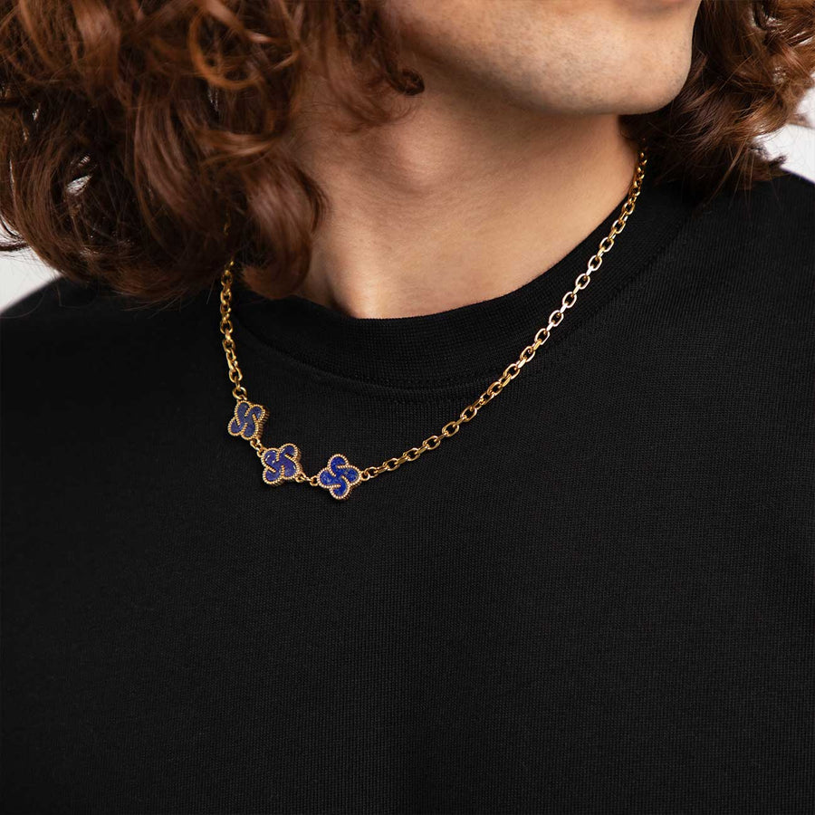 Heritage Clover Chain - Lapis