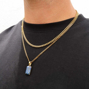 Void Lapis + 4mm Cuban Set