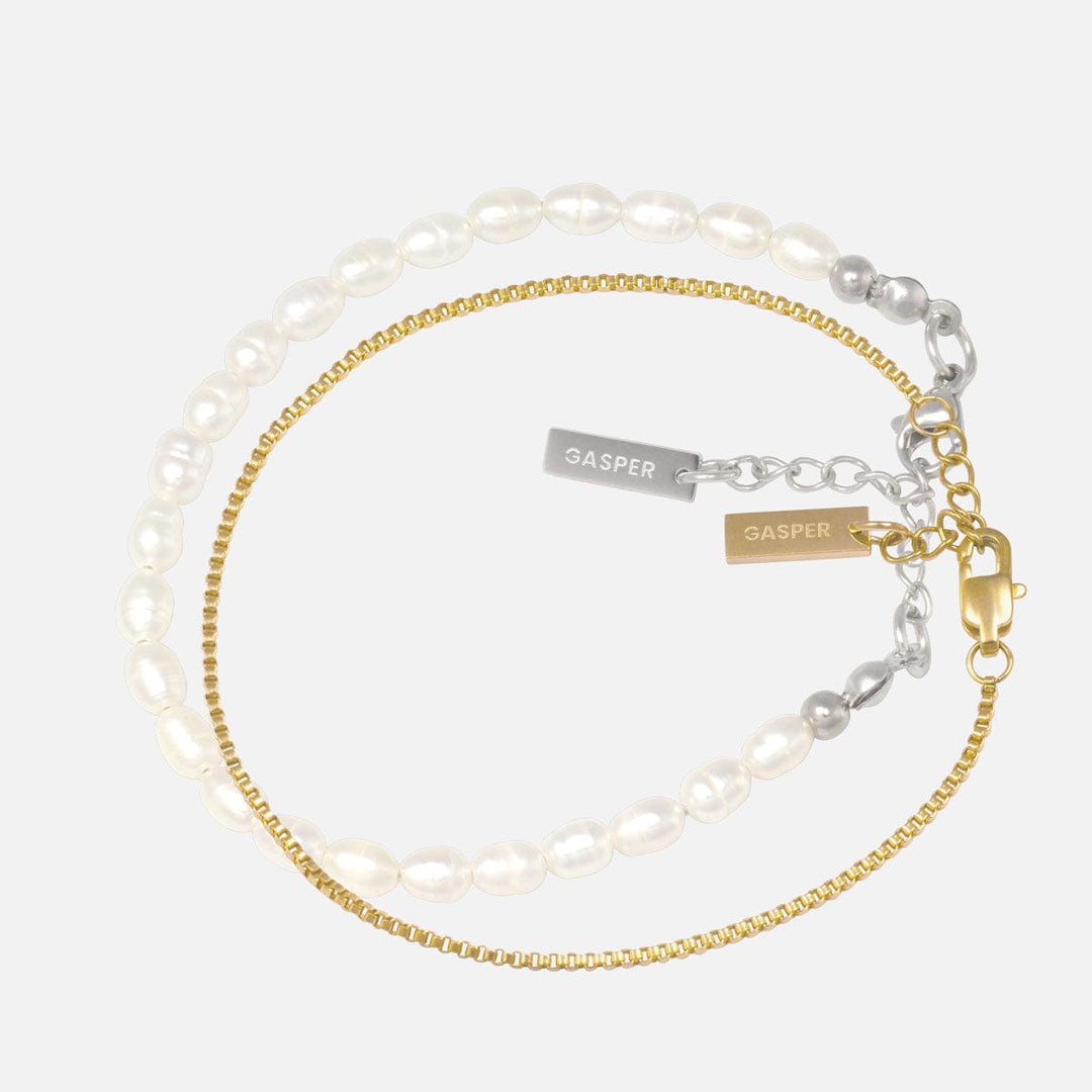 Micro Pearls + Box Stack | Premium Bracelet Stacking | GASPER.CO