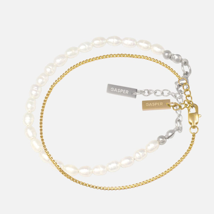 Micro Pearls + Box Stack | Premium Bracelet Stacking | GASPER.CO