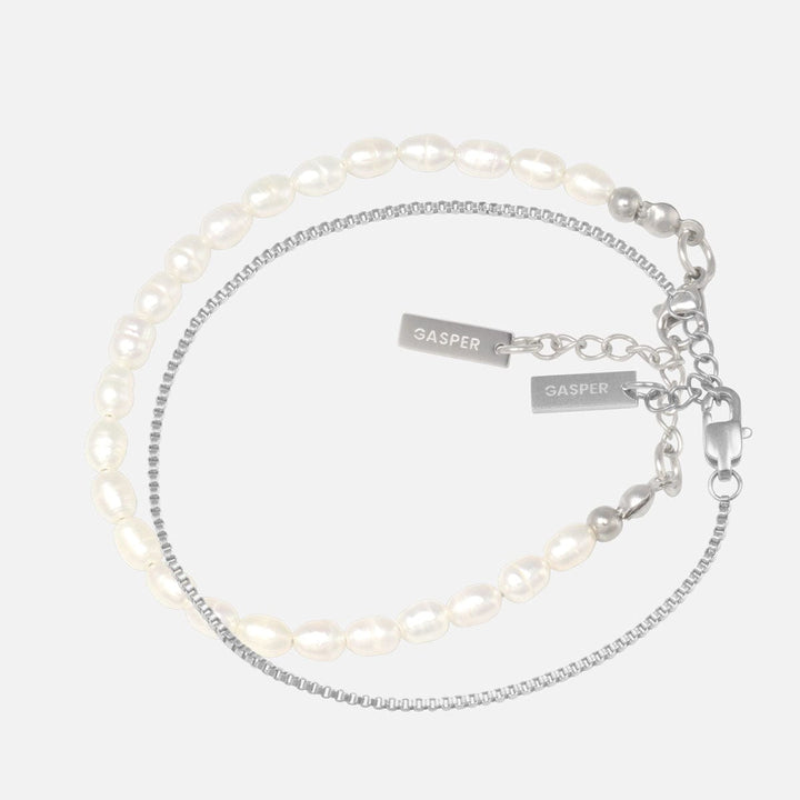 Micro Pearls + Box Stack | Premium Bracelet Stacking | GASPER.CO