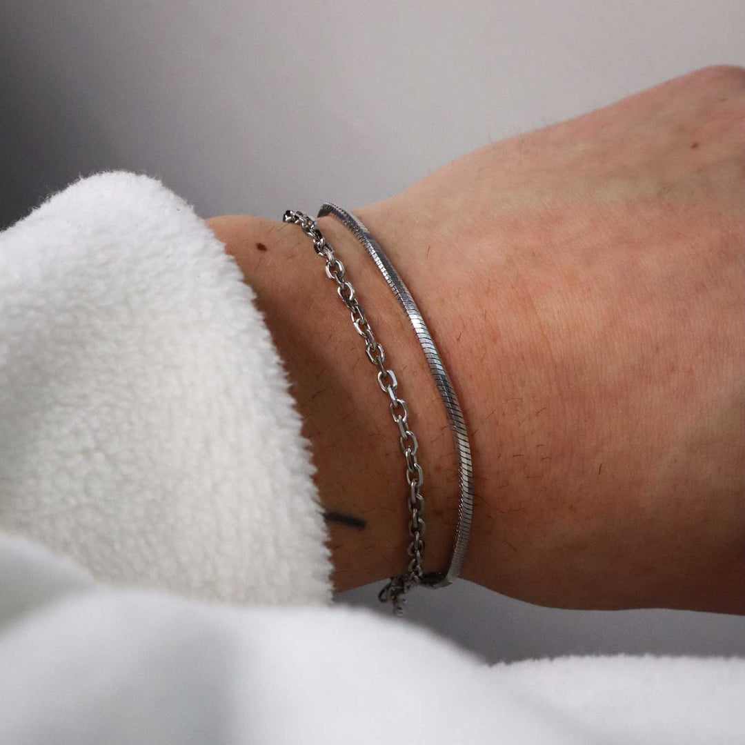 Double Anchor / Octagon Bracelet