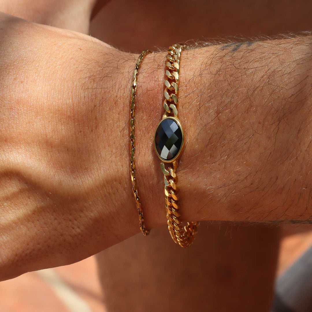 Oval Bracelet - Onyx