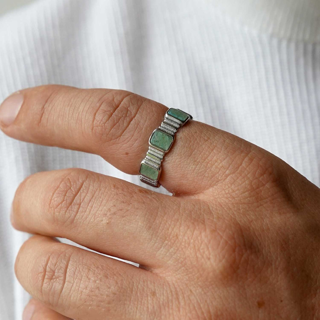 Pillar Band Ring - Aventurine