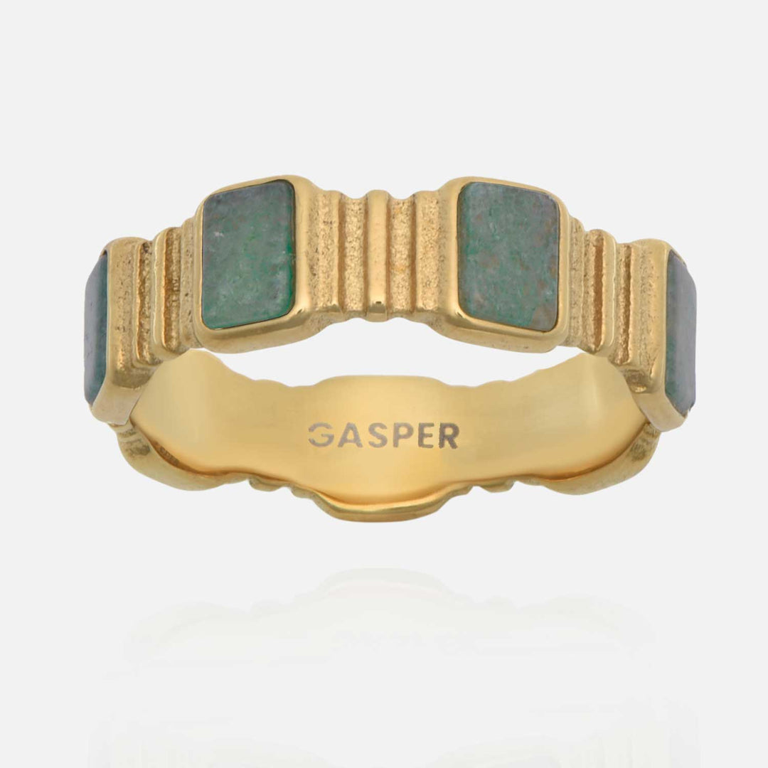 Pillar Band Ring - Aventurine