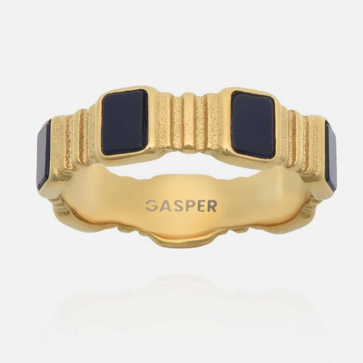 Pillar Band Ring - Onyx