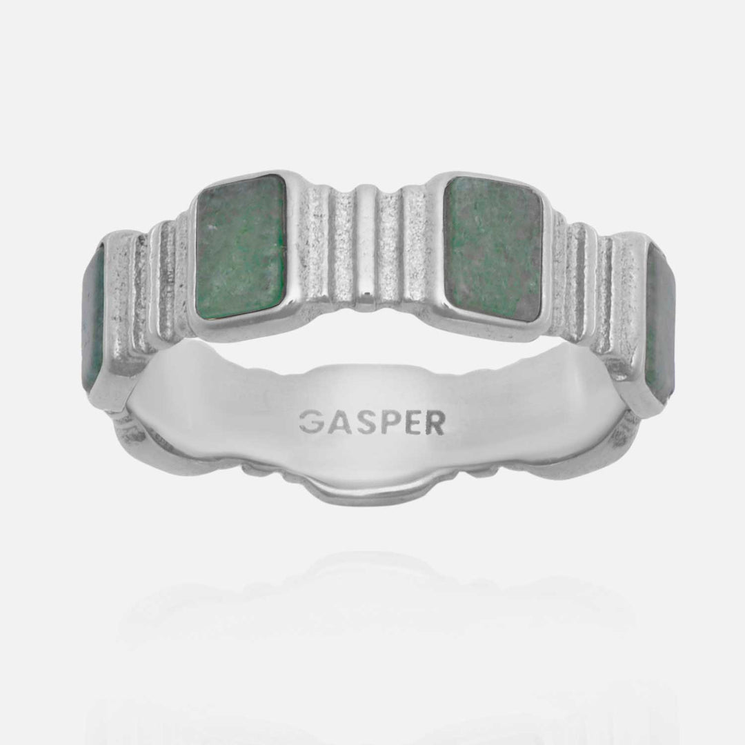Pillar Band Ring - Aventurine