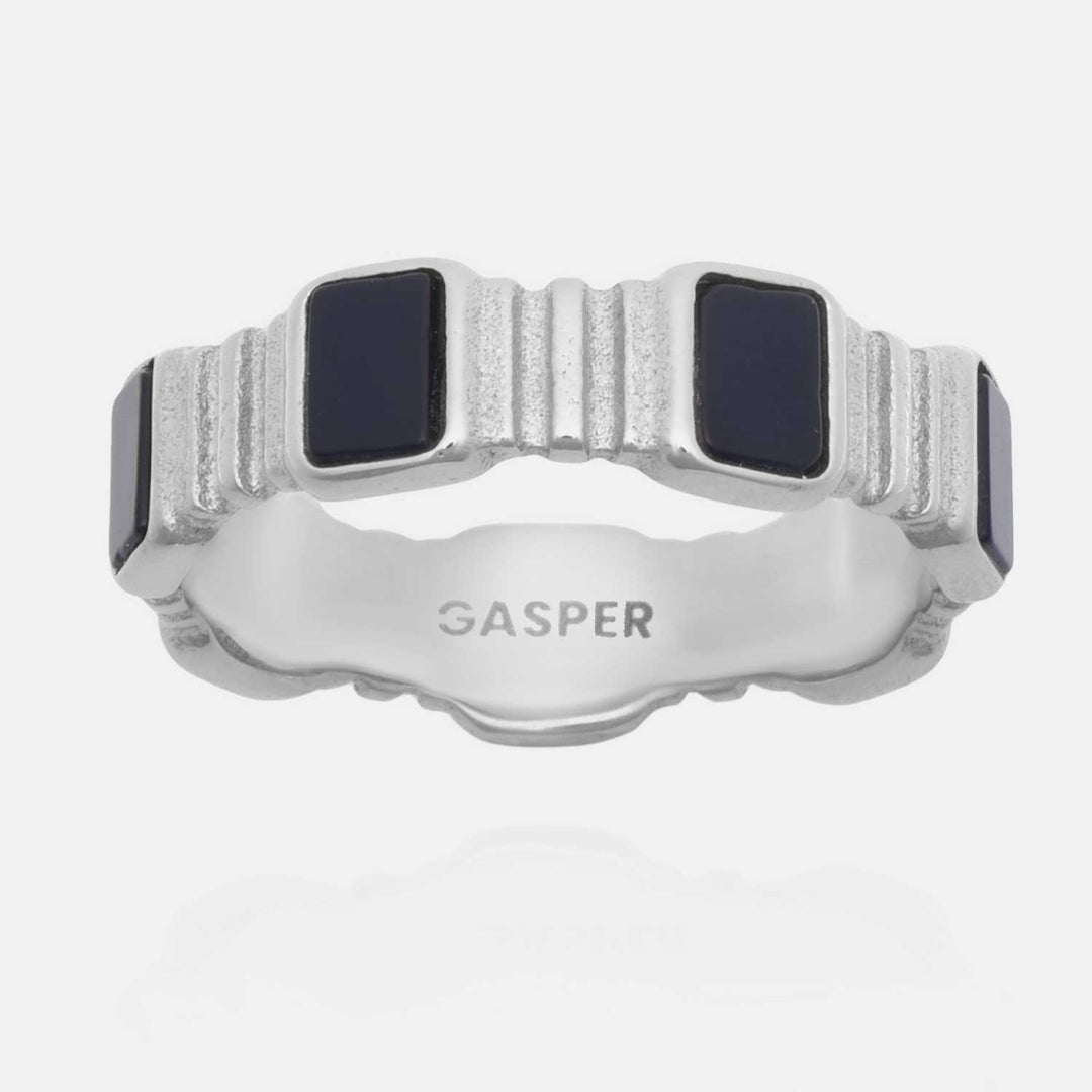 Pillar Band Ring - Onyx