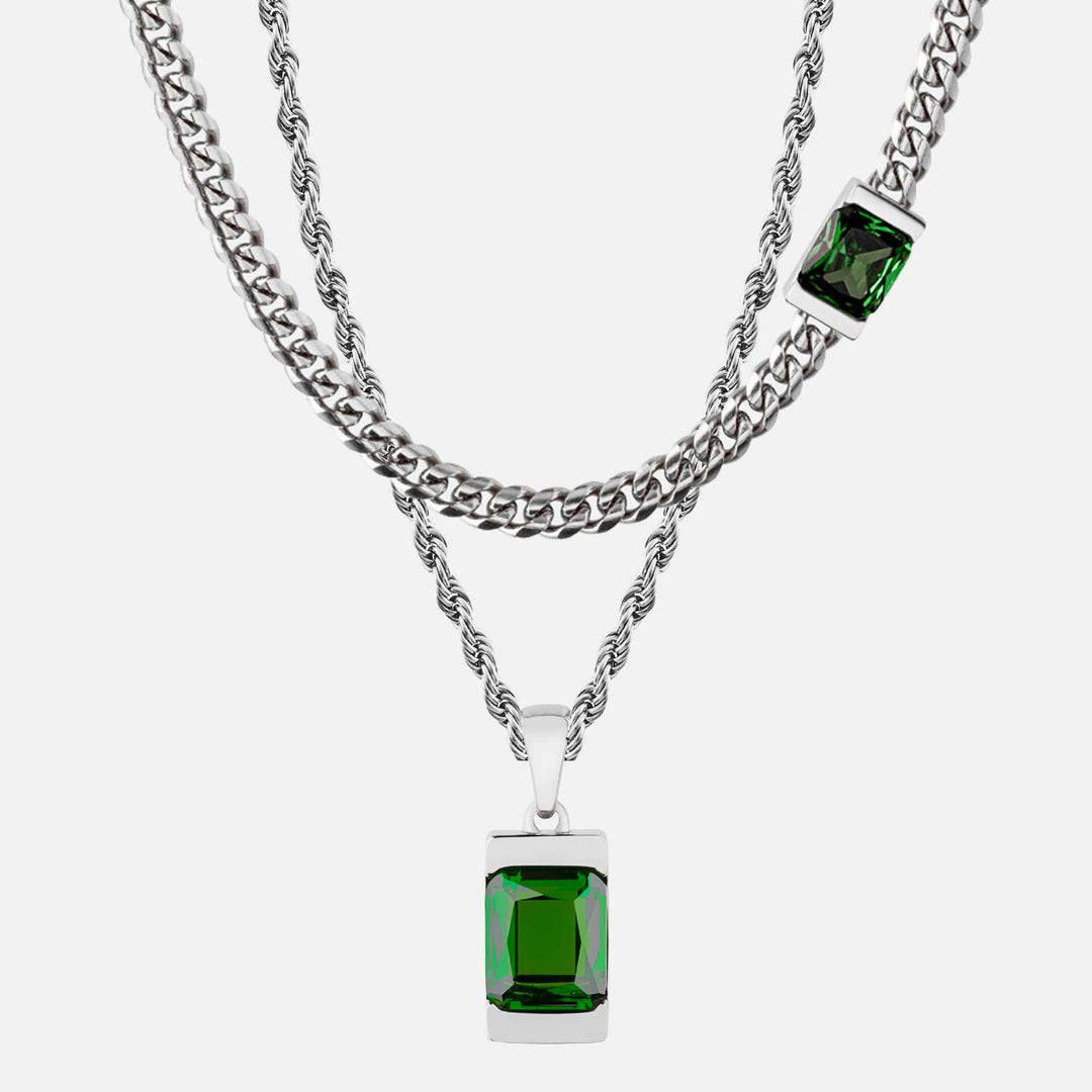 Chip Necklace Set - Jade