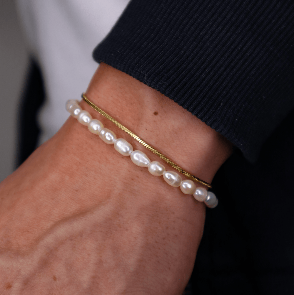 Micro Pearls + Snake Stack | Premium Bracelet Stacking | GASPER.CO